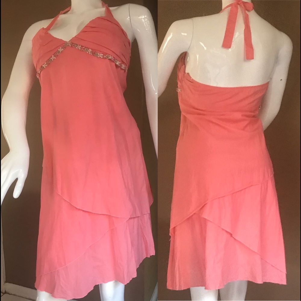Ruth Halter Dress w/Beading along Bodice